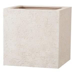 アイボリー 植木鉢 プランター 高級感あるおしゃれなフラワーポット 60cm リガンデ リガンデ 新素材ポリストーンライト使用 底穴あり 樹脂製 キューブ