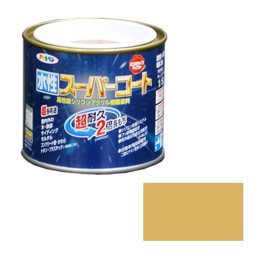 ペンキ 水性塗料　1/5L　ベージュ色　アサヒペン　金属、コンクリート、サイディング、木、漆喰、発砲スチロール｜diy-kiraku