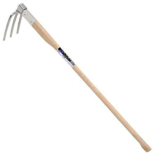 (農機具 くわ)　ヘッド取替式　選べる鍬　ステンレス　三本爪　鍬　中 140×1090mm