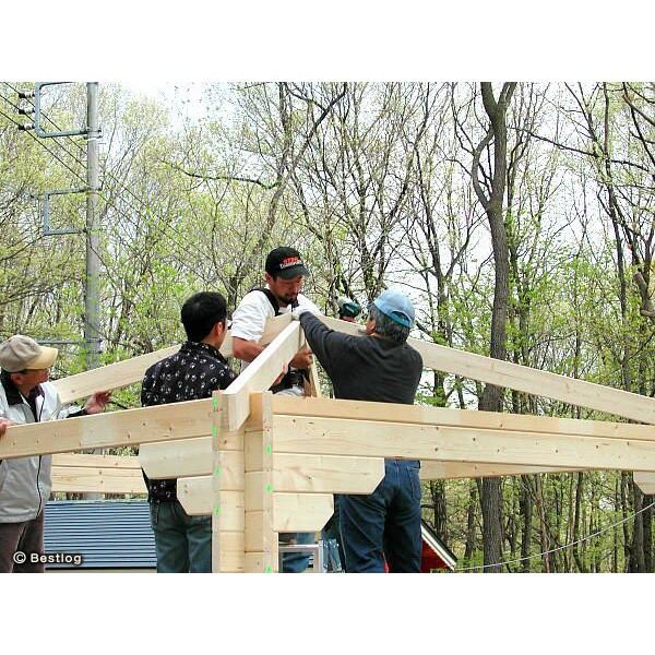 ログハウス ミニログハウス 大きめガゼボ(西洋東屋)を建ててみませんか