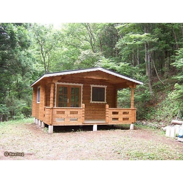 北欧直輸入 格安で快適な木の家 自転車やバイクの倉庫 ガレージにも セルフビルドミニログハウスキット 網戸付き Bl M2 Bl M2 D I Y キットハウス 通販 Yahoo ショッピング