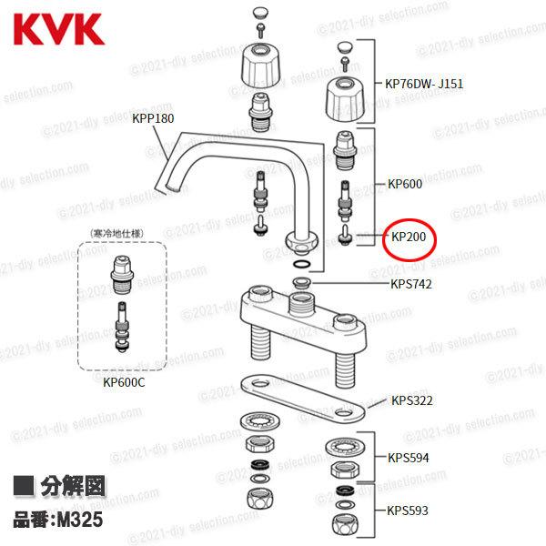 KVK［旧MYM］ＪＩＳコマ（13）止水コマ KP200（MS106・MS364・M325等）2個セット バス水栓用 浴室シャワー内部 補修部品・オプションパーツ｜diy-selection｜03