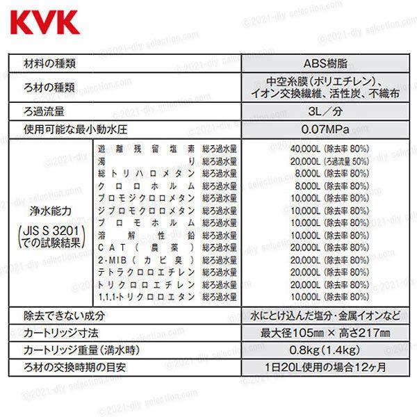 KVK　ビルトイン浄水器本体一式セット Z38450 （クリンスイUZC2000共用）17＋2物質除去タイプ メーカー正規品 アンダーシンクタイプ｜diy-selection｜02