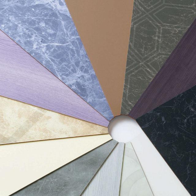 木質化粧面材カラリアル COLORIAL　抽象柄×石目柄　KDB-M47AX3108　3×1225×2135mm（10kg/2枚入り）（A品／お取り寄せ）EIDAI 永大産業 内装材 家具造作材