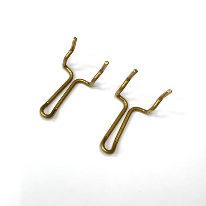 4mm厚有孔ボード用 Classic 真鍮ゴールドフック ANB-711（2本入り）25P