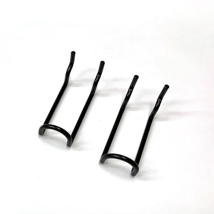 4mm厚有孔ボード用 黒フック ANB-810（2本入）25P用 ダブル L＝50