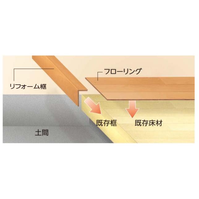 リフォーム框/後付け上がり框 ケヤキ 12mm×105mm×170mm×2950mm リフォーム框/後付け上がり框 ケヤキ 12mm×105mm×170mm×2950mm