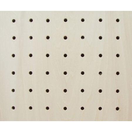 シナ有孔ボード(無塗装) 5.5mm×915mm×1825mm(5φ-25P/A品) 1枚組 穴あき