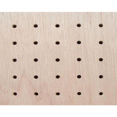 ラワン有孔ボード(無塗装) 5.5mm×920mm×1830mm(5φ-25P/A品) 1枚組 穴