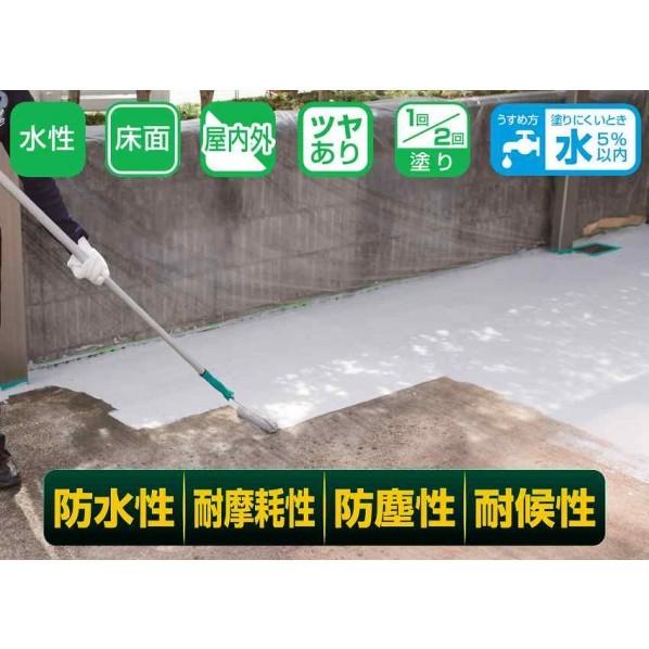 アサヒペン 水性強力コンクリート床用 ライトグレー 1.6L : DIY