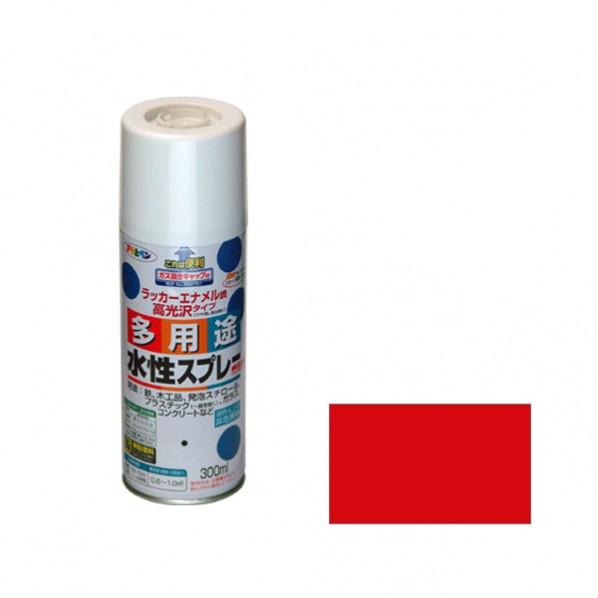 アサヒペン 水性多用途スプレー 赤 300ml - 塗料、塗装
