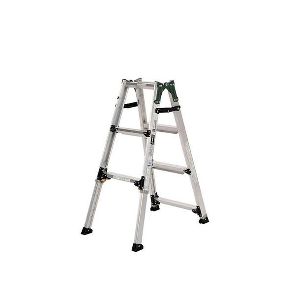 ※法人専用品※アルインコ 伸縮脚付はしご兼用脚立(高段差対応)ワイドステップ60mm助立 PRH0912FX 1_1