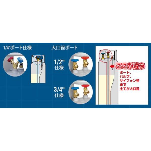 アサダ フロン回収再生ボンベ フロートセンサ付 24L TF057 1 : DIY