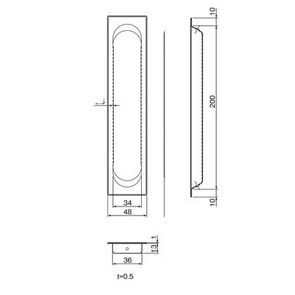 アトムリビンテック LA戸引手 HL 角 219964 : DIY FACTORY ONLINE SHOP