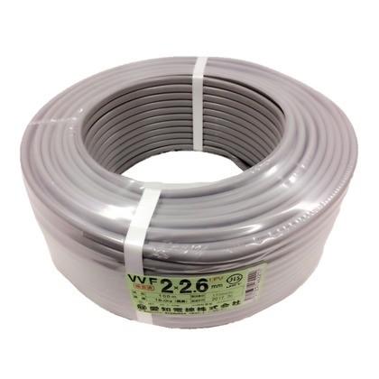 愛知電線 VVFケーブル600Vビニル絶縁ビニルシースケーブル 100m巻 VVF2X2.6M100 1