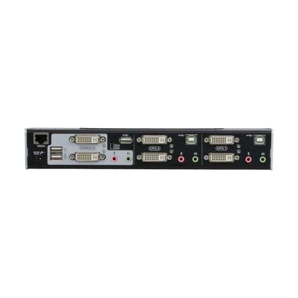 ATEN ＡＴＥＮ ＫＶＭＰスイッチ ２ポート ／ ＤＶＩ ／ ＵＳＢ ／ オーディオ ／ デュアルモニタ CS1642Aの画像