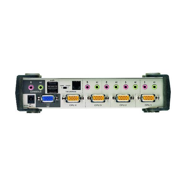 ATEN ＡＴＥＮ　ＫＶＭＰ［［ＴＭ上］］スイッチ　４ポート／ＵＳＢ／ＶＧＡ／オーディオ／ＵＳＢ２．０ハブ２ポート 100 x 283 x 173 m