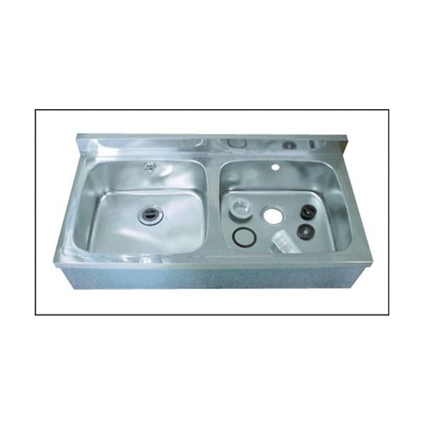法人専用品※東製作所 二槽シンク（ホース付） KP2-750 1台 : DIY 