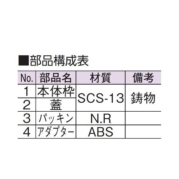 アウス ステンレス製掃除口(VP・VU兼用) D-COVS-PU 100 1個_1
