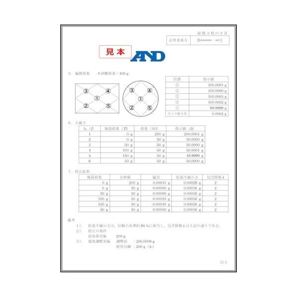 パーソナル天ビン EJ300B 【おもり】 JCSS校正付 EJ300B-JA-00J00
