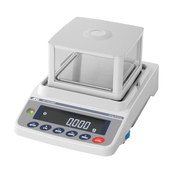 校正用分銅内蔵型防塵・防水汎用天びん GX-203WP ひょう量220g×最小表示0.001g JCSS校正付 GX203AWP- 【MiRAGE】