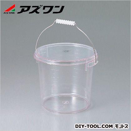 アズワン ポリカーボ蓋付バケツ 目盛・吊り手付 13L 4-4015-01