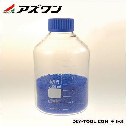 柴田科学 耐熱ねじ口びん 広口 青キャップ付 5000mL 5L 017250-5000