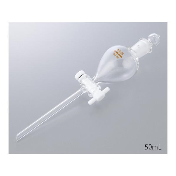 アズワン テフロンプラグ付分液ロート 50ml 7-188-01の画像