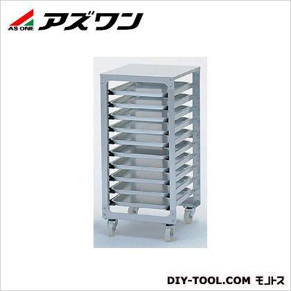 アズワン 容器に並べるお盆手押し車 384×427×754粍 3-431-01 キッチンツール-調理器具-キッチン、日用品、文具