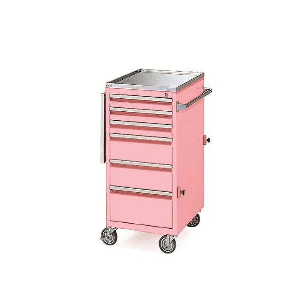 アズワン コンパクト救急カート PL(ピンク鍵付き) 0-1200-11