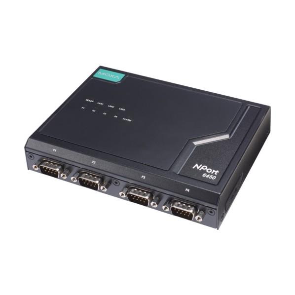 アイ・ビー・エス・ジャパン 第2世代 4ポート RS-232/422/485 セキュアターミナルサーバー 10/100M RJ45×3 ワイド温度モデル NPORT 6450-2TX-G2-T 1台_1