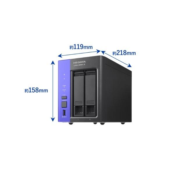 アイオーデータ機器 2ドライブ法人向けNAS LAN DISK（HDL2-Z25WATBシリーズ）16TB HDL2-Z25WATB16 1個の画像