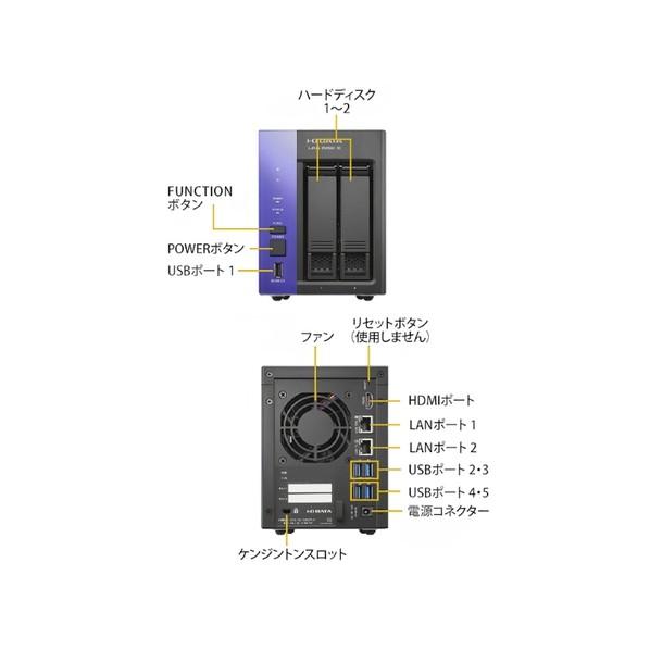 アイオーデータ機器 2ドライブ法人向けNAS LAN DISK（HDL2-Z25WATBシリーズ）16TB HDL2-Z25WATB16 1個の画像