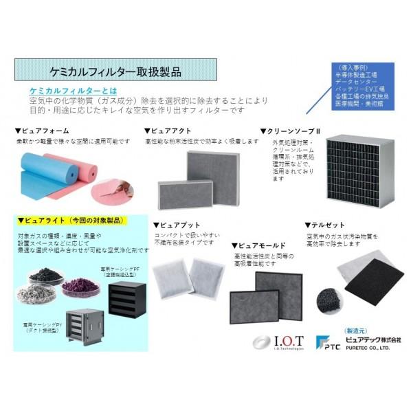 ピュアテック  ”ピュア” ケミカルフィルターシリーズ ケミカルフィルター ピュアライト 専用ケーシングPFセット（吸着剤A3H） PF400TN-PLT-A3H-IOT 1セット_3