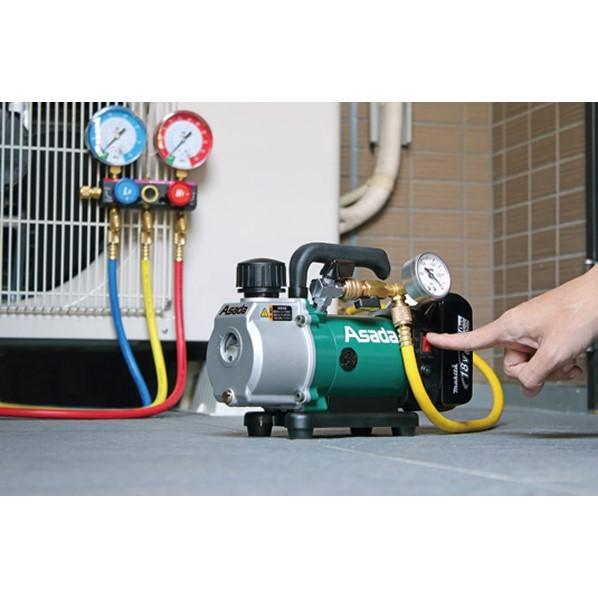 Asada アサダ　充電式真空ポンプ　1.5CFM-BN 充電式真空ポンプ1.5CFM｜製品情報｜アサダ株式会社