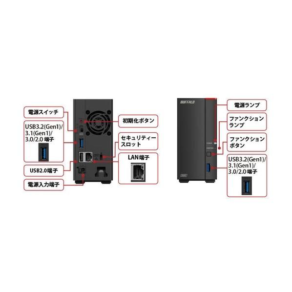 バッファロー リンクステーション SOHO向け LS710DNB ネットワークHDD 1ベイ 1TB LS710DN0101B 1点_2