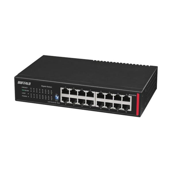 バッファロー 法人向 レイヤー2 Giga アンマネージスイッチ BS-GU2216 1個