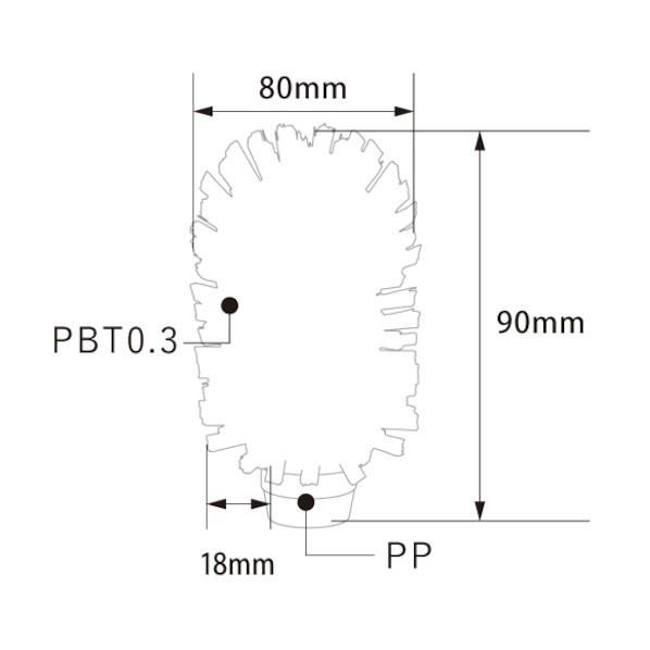 バーテック バーキュートプラス ボトルブラシ ヘッド 80 青 BCP-B80B 69471322｜diy-tool｜03