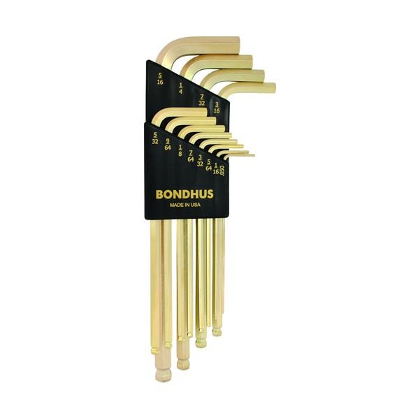 ボンダス ボールポイント L-レンチ ゴールドガード インチ セット12本組(0.050-5/16) BLX12G 1セットの画像