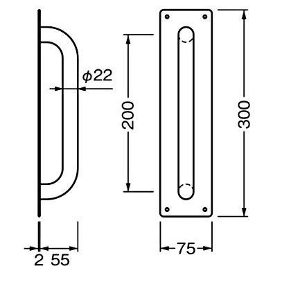 ベスト 座付取手 HL 300mm No.990N-1｜diy-tool｜02