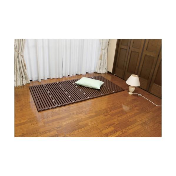 ※法人専用品※蝶プラ工業 すのこベッドエアースリープ ブラウン 782405 1個_1