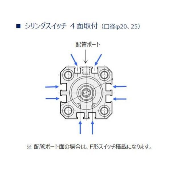 CKD スーパーコンパクトシリンダ スイッチ用マグネット内蔵 SSD2-Lシリーズ スイッチ付き SSD2-L-20-30-F3V-D 1点_2