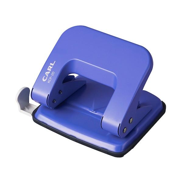 カール事務器 2穴パンチ ブルー 穿孔枚数18枚 KCP-20-B | 