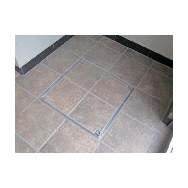 ※法人専用品※ダイケン 床点検口アンダーハッチ 600×600 ステン枠防水防臭 ハンドル付 FSMPD60H 1点_1