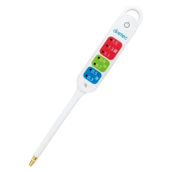 ドリテック dretec 健康塩分計 幅2.2×奥行18.8×高さ1.4cm EN-900WT