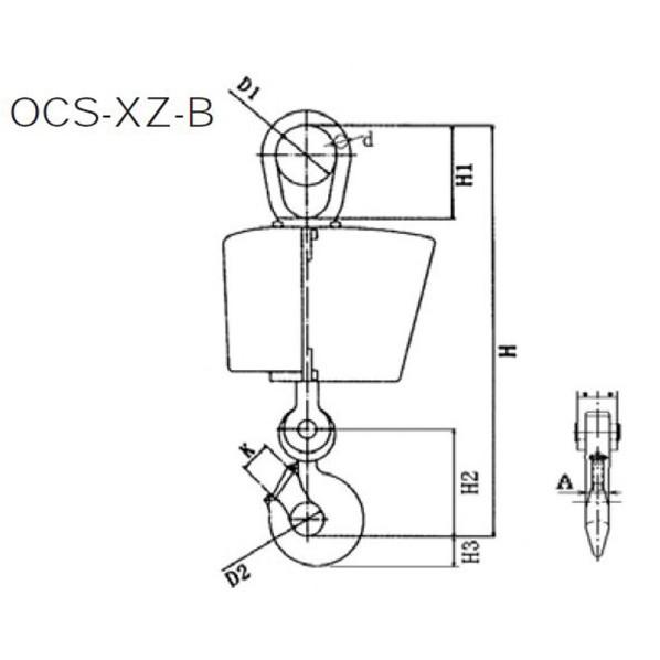イーグル・クランプ デジタル式クレーンスケール(OCSXZB1) OCS-XZ-B-1 1台_1