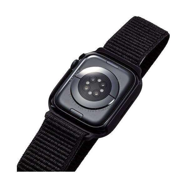 エレコム Apple Watch series7 45mm用フルカバーケース ガラス バンド一体型 ファブリック ブラック AW-21ABCFBBK｜diy-tool｜06