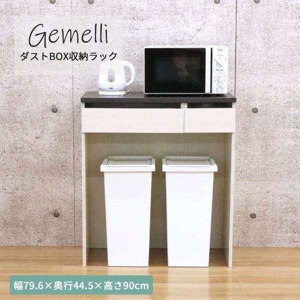 エイ・アイ・エス ジェメリ ダストBOX収納台 ホワイト GEM-03 WH_1