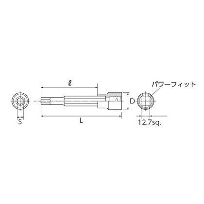 エスコ 1/2 sqHexビットソケットセット EA618RX-100の画像