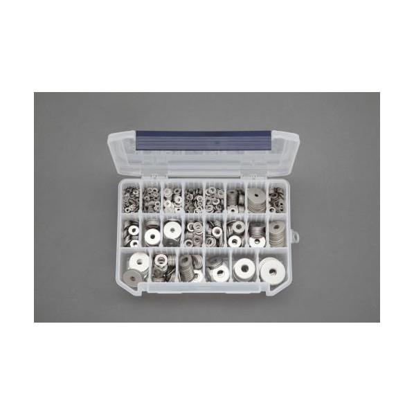 エスコ 平ワッシャーセット(ステンレス製) M3-M8 EA949LX-33